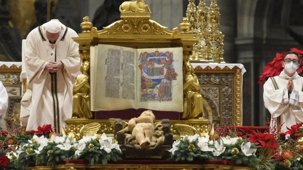 O Papa Francisco na Missa da Noite de Natal - 24.12.2021 ( imagem por Vatican Media )